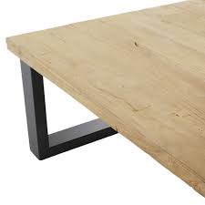Usually dispatched within 2 to 3 days. Black Metal And Recycled Solid Teak Garden Coffee Table Agana Maisons Du Monde