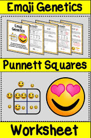 Emoji Punnett Square Worksheet Google Links Added Punnett Squares Genetics Activities Worksheets