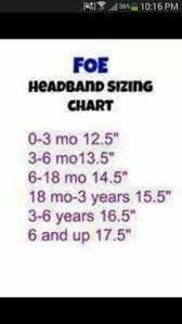 foe headband sizing chart foe tutorials etc crochet