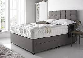 The materials needed for this build: Grey Bed Divan Grey Headboard Bed Mattress Drawers