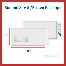 Buat surat dengan tampilan profesional dengan templat judul surat yang sesuai untuk amplop dan surat bisnis. Sampul Surat 4 X 9 White Envelope 100g Peel Seal Window 25pcs Pc1049w