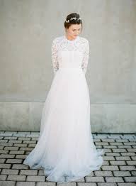 The high neck style is perfect for weddings held in the colder months. Boho Crew Neck Wedding Dresses Lace Bridal Gowns Wedding Dress Long Sleeve Modest Wedding Dresses Lace Bridal Gown