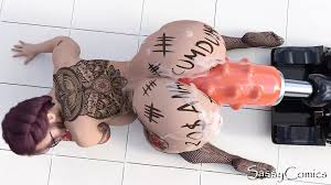 Extremer Monster-Dildo, anal, ficken, Arschloch-Dehnung, Animation 3d.