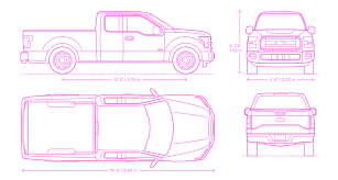 pickup trucks dimensions drawings dimensions guide