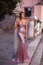 Kassandra Rose Pink Evening Gowns Elegant Long Sequin Dress Evening Gowns