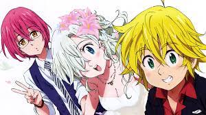 Nanatsu No Taizai The Seven Deadly Sins Anime Meliodas Elizabeth Liones Gowther 3840x2160 Wallpaper Seven Deadly Sins Anime Seven Deadly Sins Anime