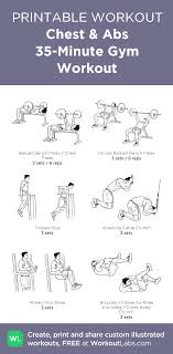 Chest Abs 35 Minute Gym Workout Gym Workouts Abs Workout Workout Plan Gym