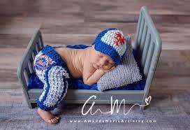 Baseball Outfit Baby Baseball Cap Pants Crochet Baby Etsy
