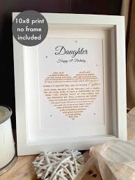 Daughter 18th Birthday Gift Ideas Daughter 18th Birthday Gift Unframed Daughter 18th Birthday Etsy In 2020 18th Birthday Gifts Daughter Gifts 18th Birthday