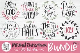 Download Christmas Round Circle Sign Bundle Vol 1 Svg Dxf Png 937245 Cut Files Design Bundles Yellowimages Mockups