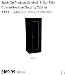 These security cabinets are california approved firearm safety devices. Stack On Products Sentinel 18 Gun Fully Convertible Steel Security Cabinet For Sale In El Paso Tx Offerup