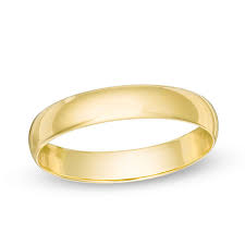 Men S 4 0mm Wedding Band In 10k Gold Zales