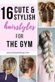 16 Cute Stylish Hairstyles For The Gym Tutorials Cute Gym Hairstyles Stylish Tutorials Gym Hairstyles Hair Styles Stylish Hair