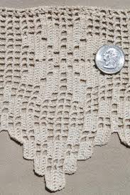 Cotton crochet thread can be used for making or enhancing many items. Wide Filet Crochet Lace Edging Border Heavy Handmade Crocheted Cotton Trim W Stars