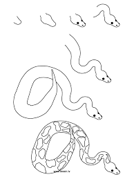 Not Too Different Than What I Would Have Did But You Can Always Make Changes And Improvements Snake Drawing Easy Drawings Scary Drawings