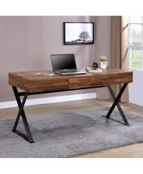 Black And White Wood Desk Riley Industrial Multi Tone Writing Desk White Wood And Metal Desk Home Office Furniture Home Office Desks