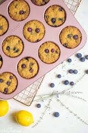 Lavender Lemon Blueberry Muffins Paleo Wholesomelicious