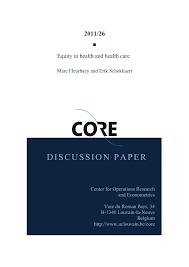 Pdf Equity Health And Health Care