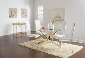 Chanel Table 108441 190512 Coaster Furniture Dining Room Sets In 2020 Brass Dining Table Dining Table Gold Round Dining Table Sets