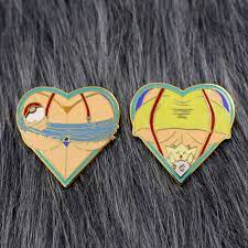 2pcs Pokemon Misty Boobs Enamel Lapel Pins Metal Badges Brooch Gift  heart-shaped | eBay