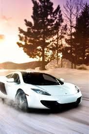 Mclaren Mp4 12c White Supercar In Snow Winter 750x1334 Iphone 8 7 6 6s Wallpaper Background Picture Image