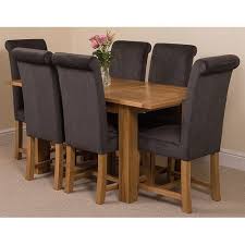 Warrior Kitchen Dining Set With 6 Chairs Red Barrel Studio Colour Chair Black Kitchen Dining Sets Oak Dining Sets High Back Dining Chairs
