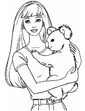 Search through 623,989 free printable colorings at. Barbie With Puppy Coloring Page