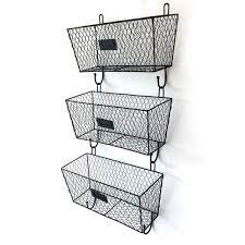 Wire mesh belt uses usda approved design and clean in place capacity make it much easier to keep the conveyor line hygienic. 3 Tier Black Wall Mounted Metal Chicken Wire Mesh Mail Sorter Letter Holder Magazine Rack Wish