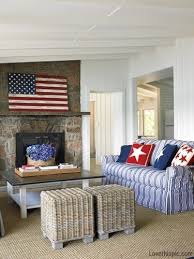 All American Living Room Country House Decor Living Room Red Blue Rooms