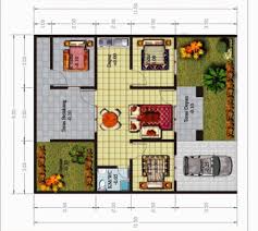 Semua kamar ditempatkan di sudut rumah. Desain Rumah Minimalis 1 Lantai 3 Kamar Tidur Wild Country Fine Arts