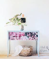 Wood crates, wood trays, wood picture frames, wood furniture, and wood signs are all items that would look great with tissue paper decoupaged onto them. Flower Market Decoupage Tissue Paper Re Design With Prima