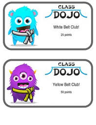 Class Dojo Point Club Signs Class Dojo Dojo Points Dojo