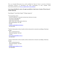 Pdf Improving Walkability For Seniors Through Accessibility To Food Stores A Study Of Three Areas Of Greater Montreal