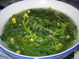 Masukkan bayam, masak hingga mendidih. Sayur Bayam Bening