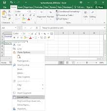 Ms Excel 2016 Protect A Cell