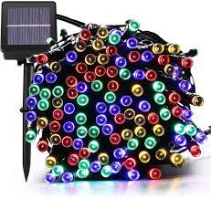These solar christmas lights include 30 led bulbs and 20 feet of copper wire that wraps, warps and bends around whatever obstacles it comes across, enabling you to create just the festive lighting effect you want with them. Amazon Com Multi Color Solar Christmas String Lights 72ft 200 Led Waterproof Fairy String Lights Hanging For Indoor Outdoor Commercial Decor Ambiance Lighting For Garden Backyard Wedding Holiday Party 8 Modes Garden Outdoor