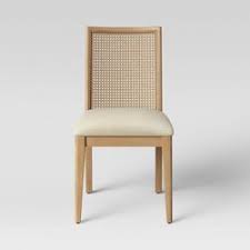 Adelia French Vintage Cottage Weathered Oak Wood Finish And Fabric Upholstered Dining Side Chair With Round Cane Back Beige Baxton Studio Dining Chairs Side Chairs Dining Wood Dining Chairs