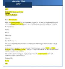 Summer internship project hr mba mms. Internship Offer Letter Examples With Guide Free Templates