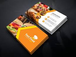Premium options like plastic cards and foil highlights are also available. Fast Food Business Card Template Graphic Hit Graphic Templates Store