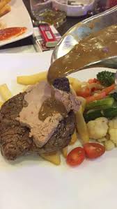 Had Some Fun And Made Pan Seared Rib Eye With Foie Gras Black Truffle Sauce R Food Food Truffle Sauce Pan Seared