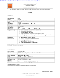 Pdf Contoh Pengisian Form Data Artist Talent Model Usher Spg Copy 1 Aljoe Oneart Academia Edu