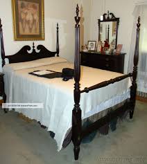 Vintage C1940 Queen Anne Solid Mahogany 5pc Bedroom Set Highboy Nightstand Bed Bedroom Set Vintage Bed Bed