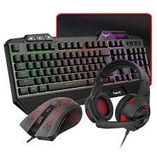 Havit Gaming Keyboard Mouse Headset Mouse Pad Kit Rainbow Led Backlit Wired Over Ear Headphone With Mic For Pc Technology Of Software And Hardware Over Ear Headphone Headphone With