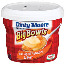 It was a simple beef, tomato and carrot soup that we often had served over biscuits. Dinty Moore Scalloped Potatoes Ham Big Bowls 15 Oz Microwave Bowl Walmart Com Walmart Com