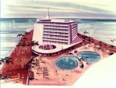 Design For A Pool Area Of The Massive Unbuilt Cruise Ship Phoenix World City Proposed In The 1980s Cruise Ship World Cities Cruise