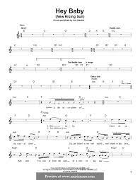 Hey Baby New Rising Sun Por J Hendrix Partituras On Musicaneo