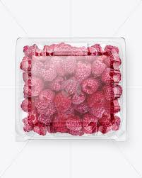 Download Clear Transparent Plastic Container With Raspberries Mockup Top View In Pot Tub Mockups On Yellow Images Object Mockups PSD Mockup Templates