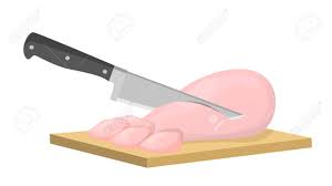 In this section you will find great clipart to download. Knife Chop Chicken Meat In Little Pieces Cooking On The Kitchen Royalty Free Cliparts Vectors And Stock Illustration Image 123941959