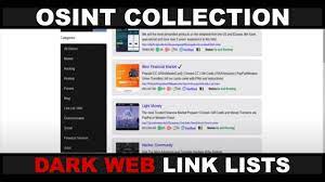 OSINT Collection: Dark Web Link Lists - YouTube