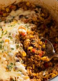 Casserole Mexicaine De Boeuf Hache Avec Du Riz Boeuf Hache Recette